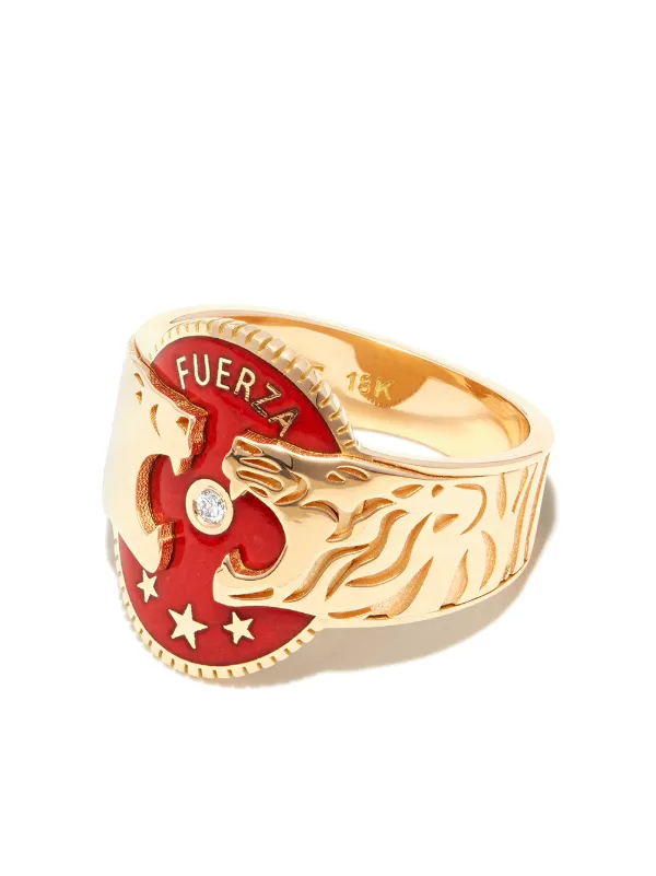 Gold discount ring tiger