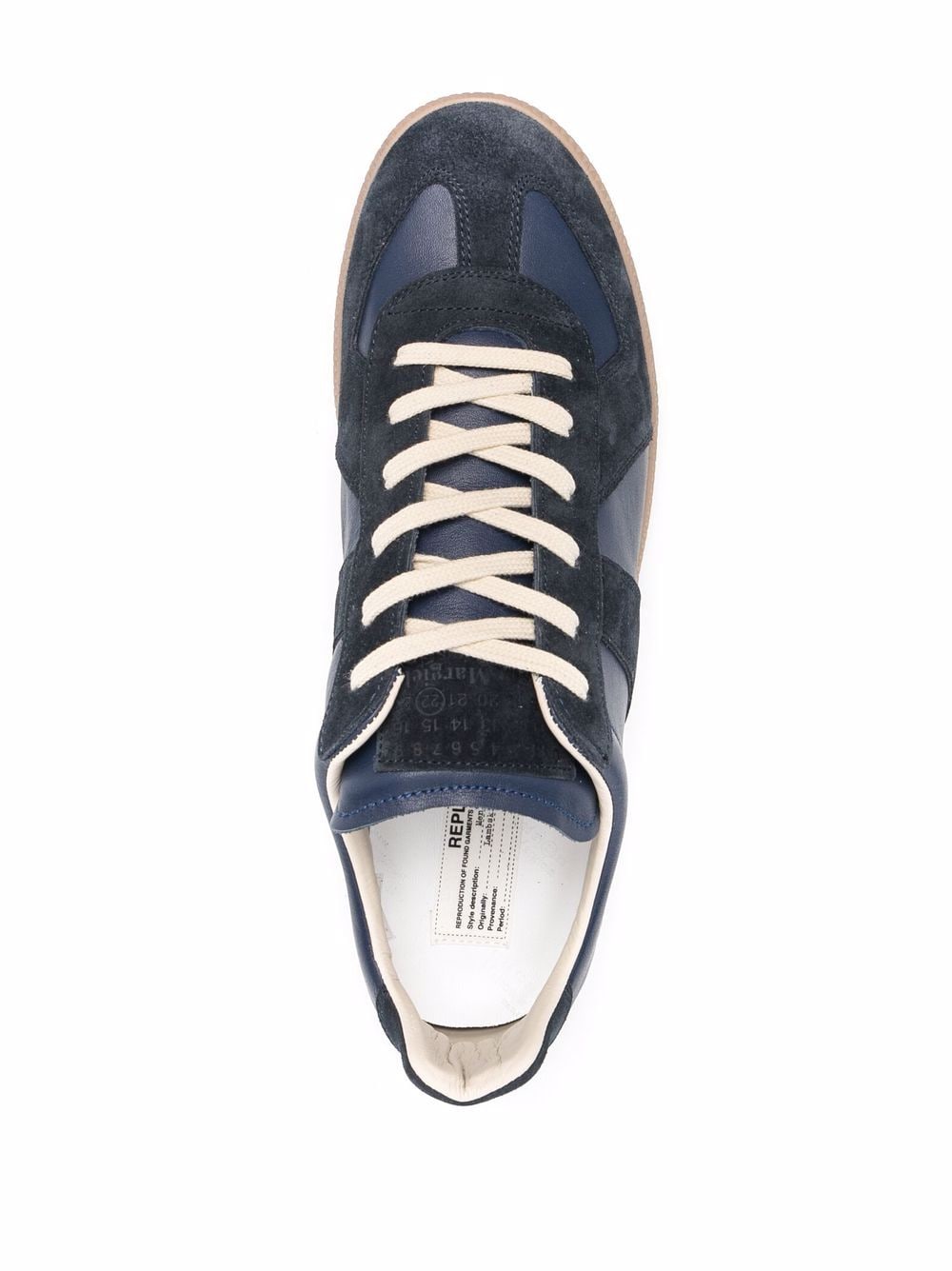 Shop Maison Margiela Replica Low-top Leather Sneakers In Blau