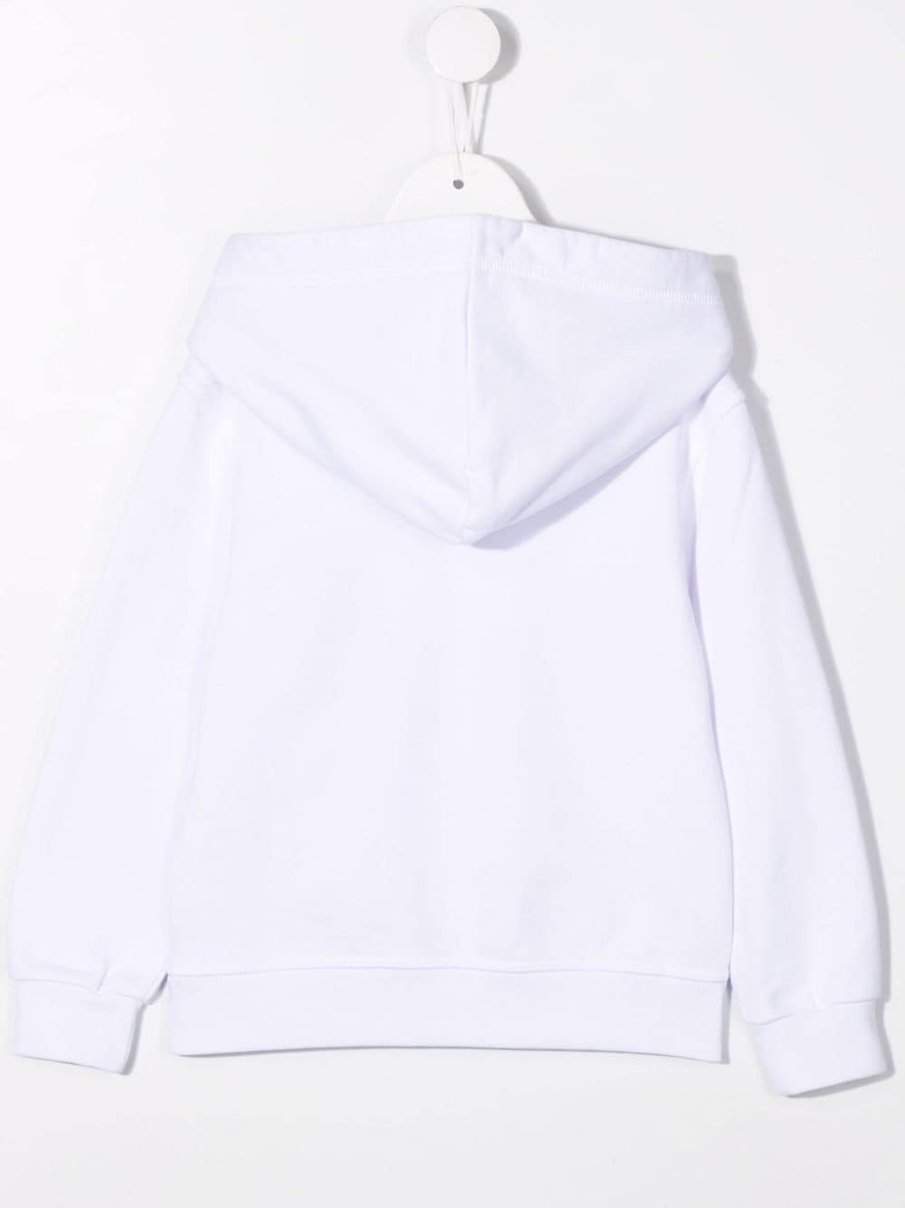 Shop Dsquared2 Logo-print Long-sleeve Hoodie In White