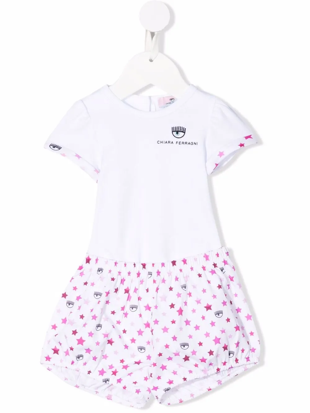 Chiara Ferragni Kids комплект из боди и шортов с принтом