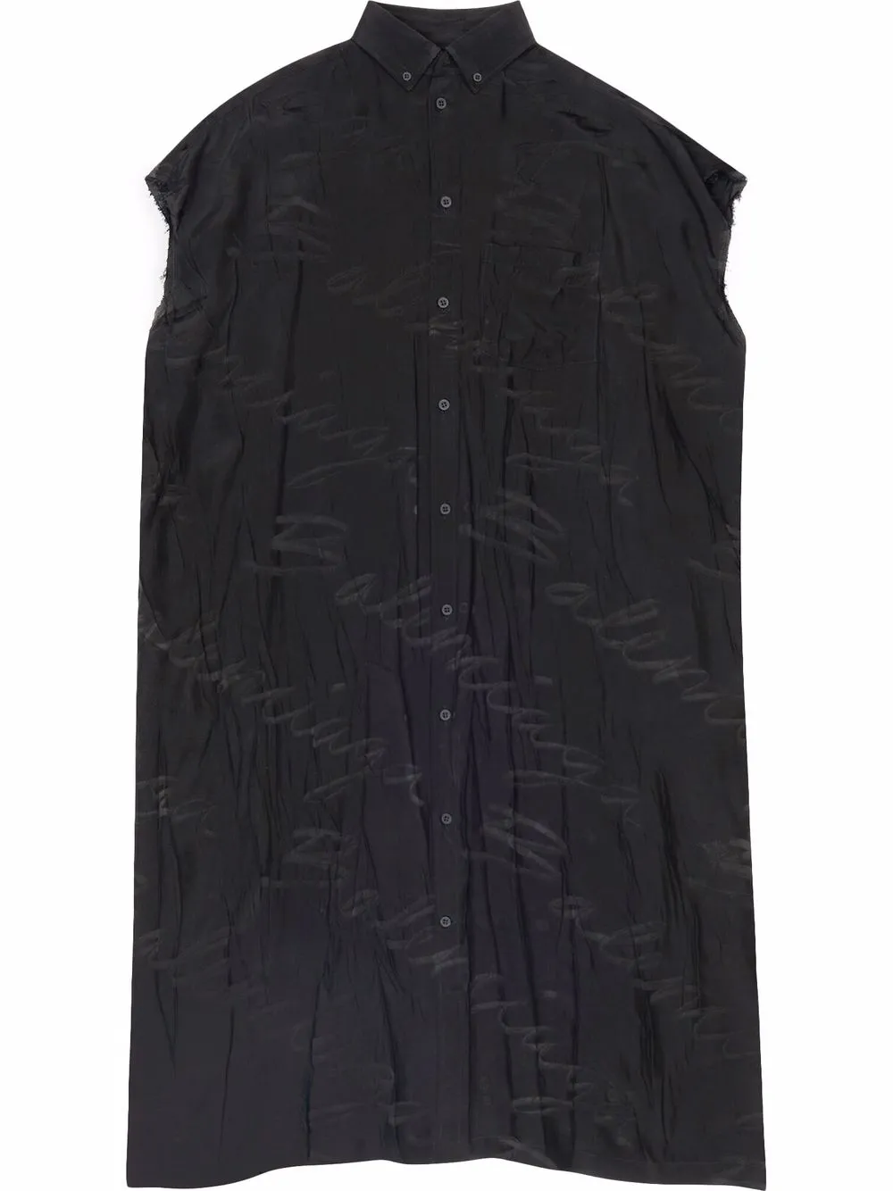 Balenciaga handwritten logo midi dress – Black