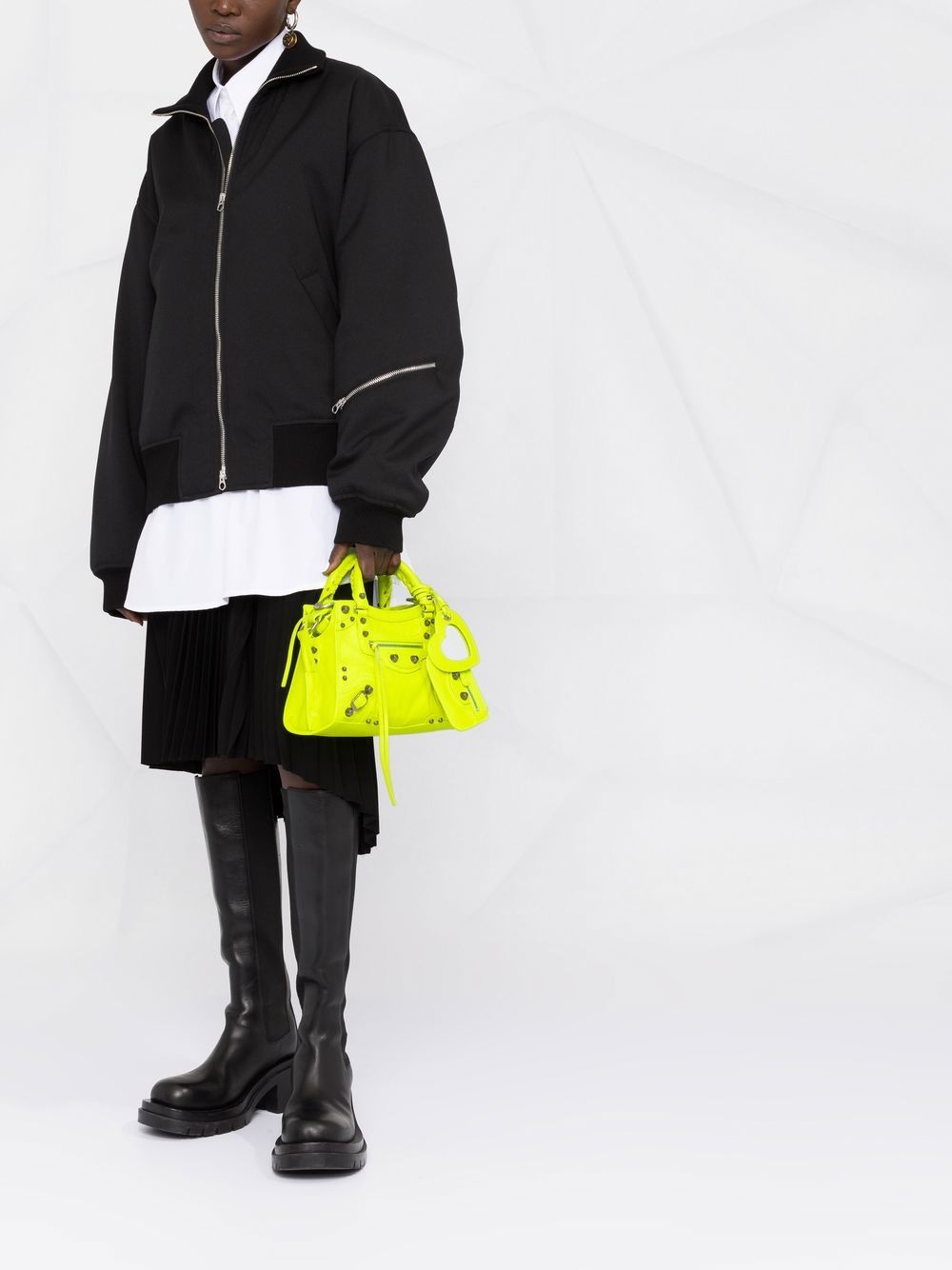 Balenciaga mini city bag in highlighter yellow