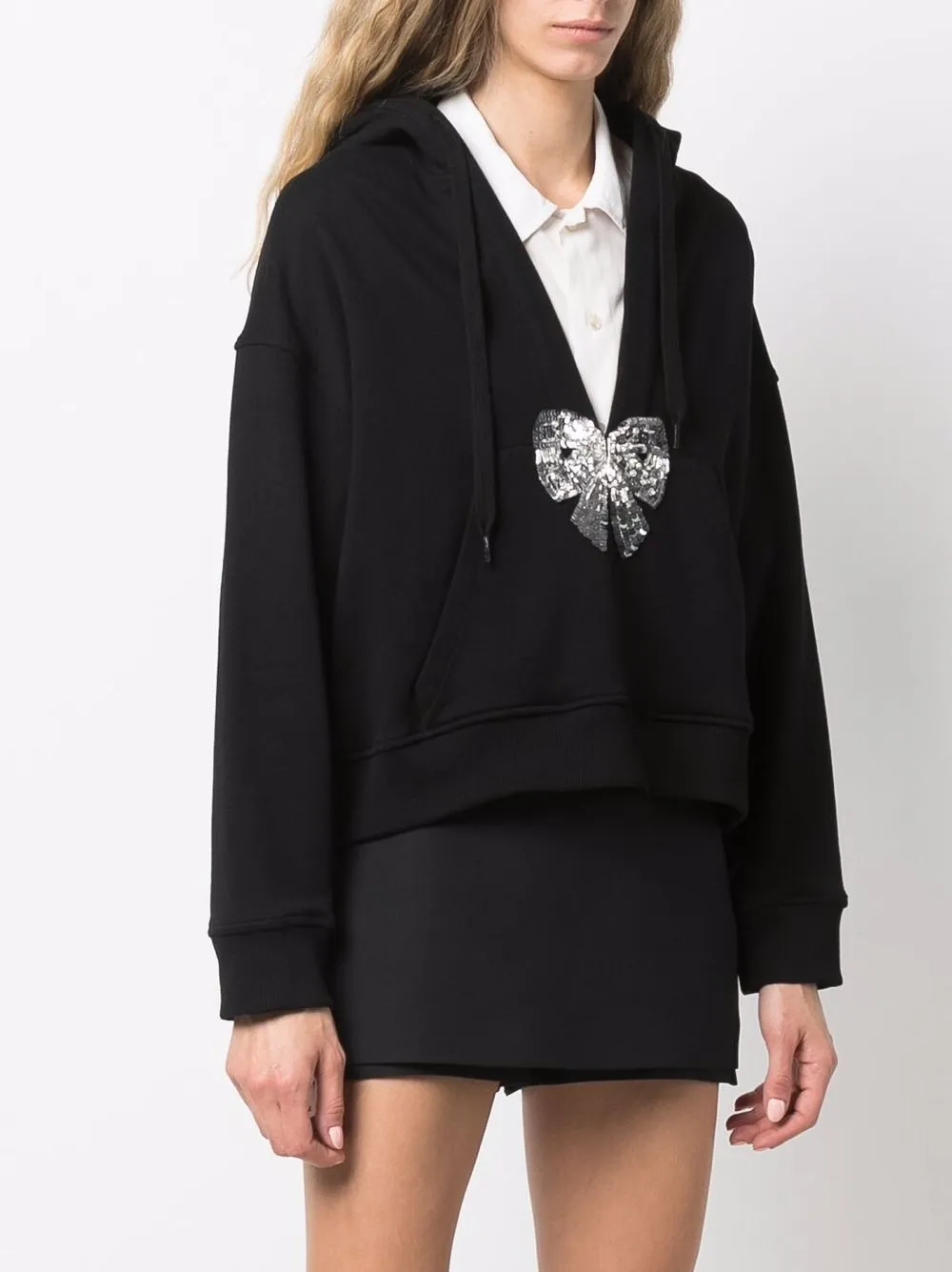 фото Valentino sequin bow cotton hoodie