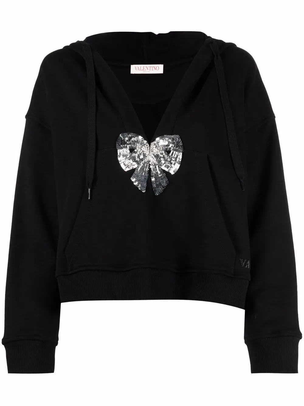 фото Valentino sequin bow cotton hoodie