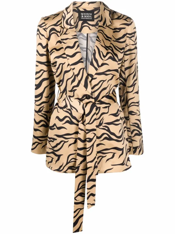 scotch soda leopard blazer