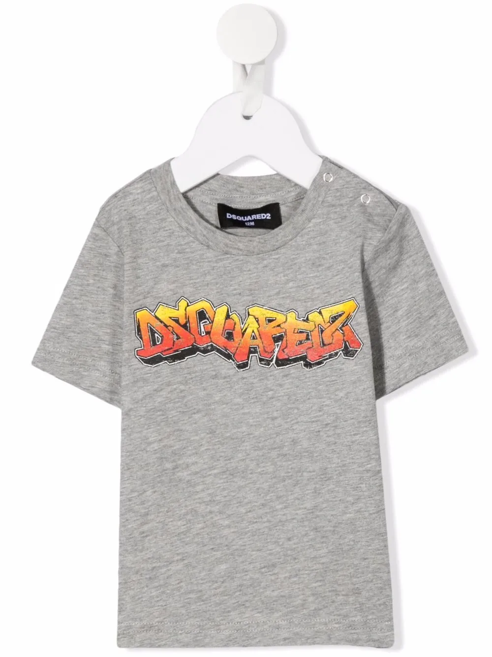 

Dsquared2 Kids playera con logo de grafiti - Gris