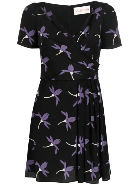 Valentino Garavani floral-print pleated dress