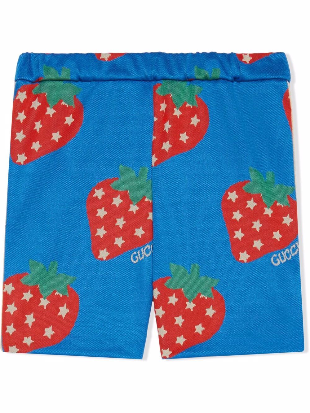 Gucci Kids strawberry-logo Knit Shorts - Farfetch