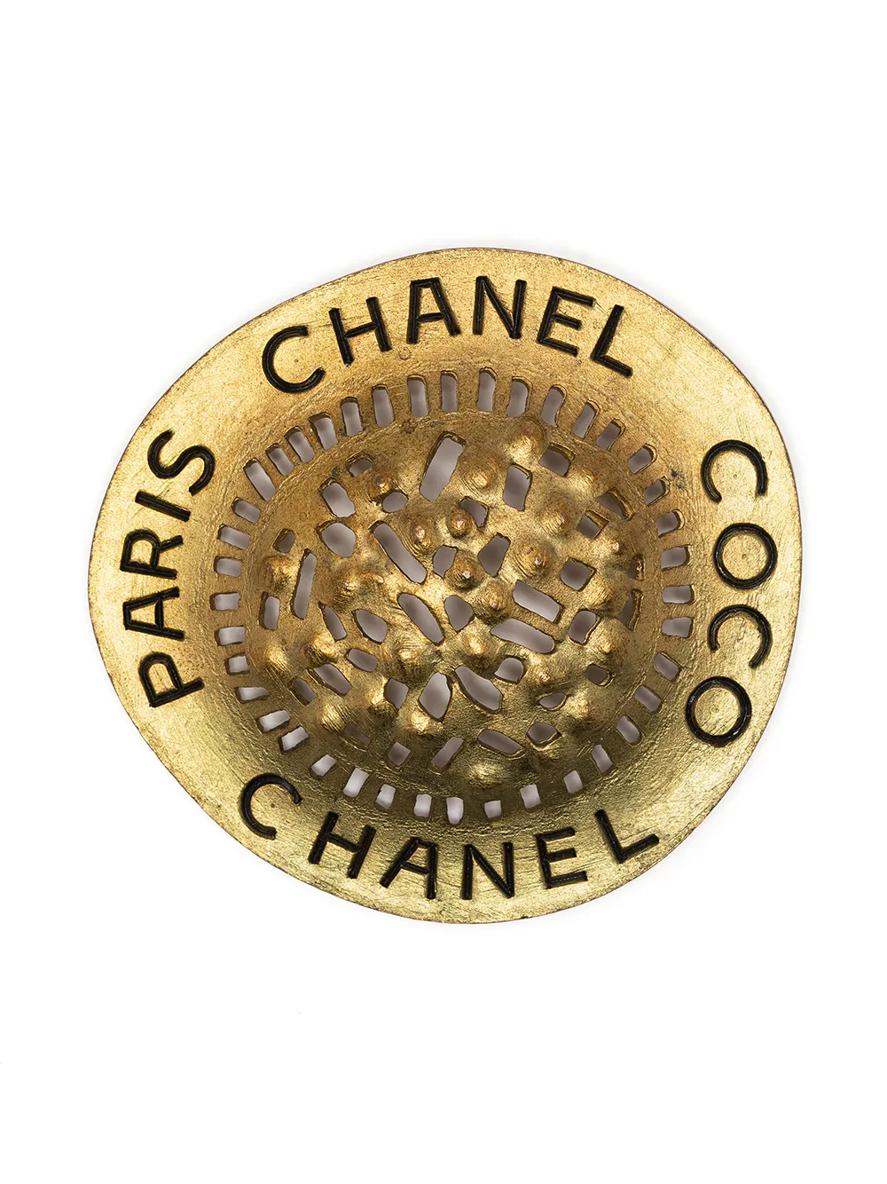 фото Chanel pre-owned брошь 1994-го года с логотипом