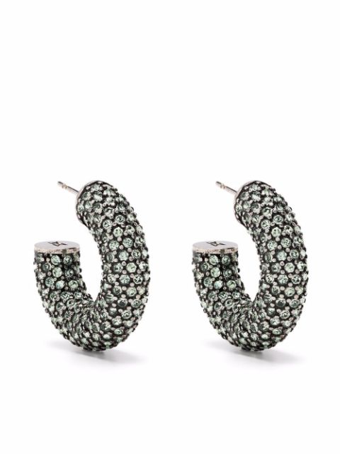 Amina Muaddi Cameron small hoop earrings Women