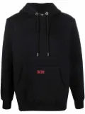 GCDS logo drawstring hoodie - Black