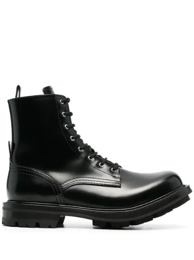 high shine ankle boots