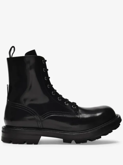 Alexander McQueen high-shine ankle boots