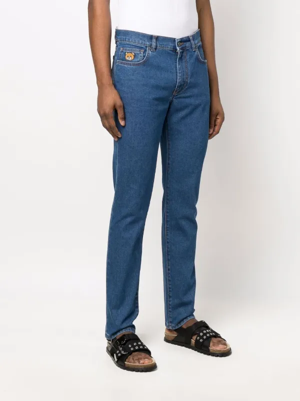 Moschino Teddy Bear-patch Slim Jeans 