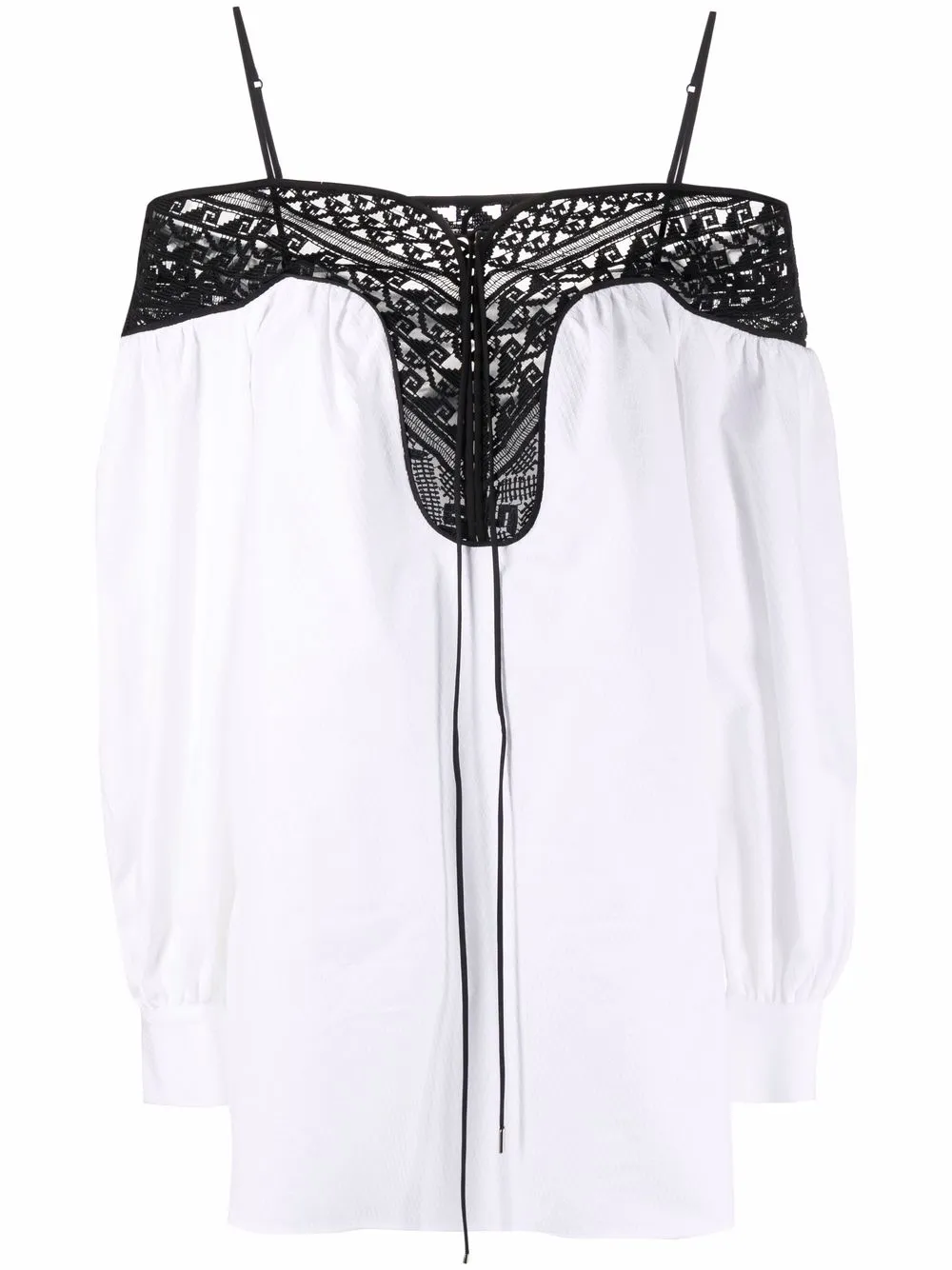 

Gabriela Hearst Augustine lace-trim blouse - White