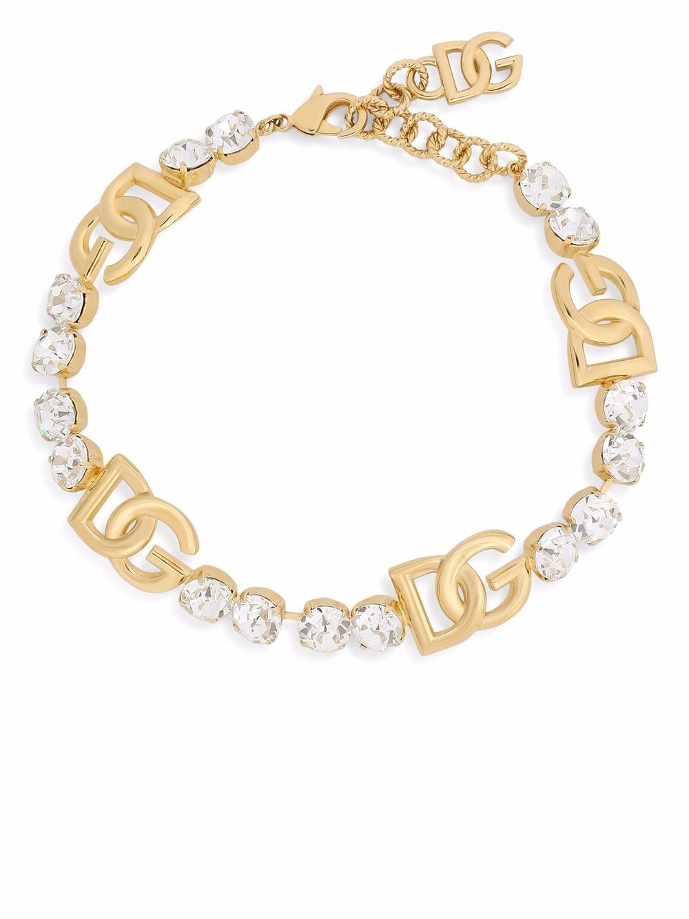 Image 1 of Dolce & Gabbana DG-logo rhinestone-embellished choker