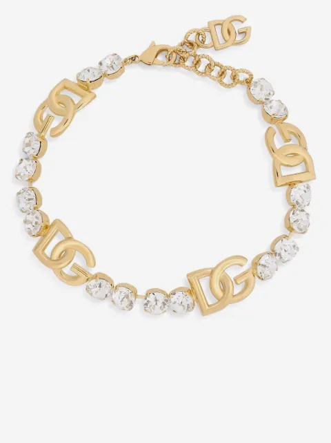 Dolce & Gabbana DG-logo rhinestone-embellished choker