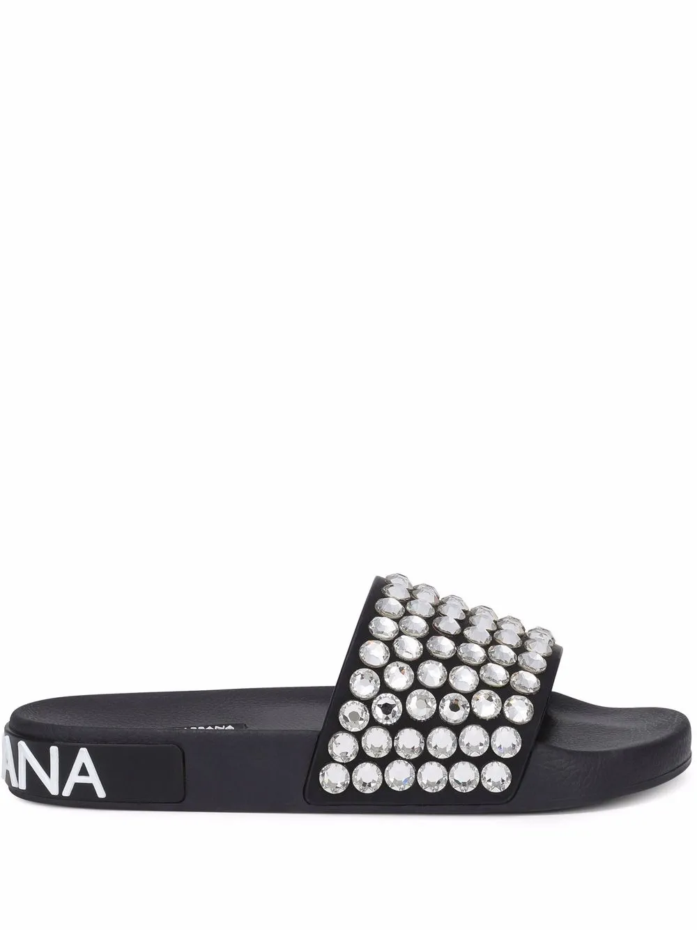 

Dolce & Gabbana flip flops con detalles de cristal - Negro