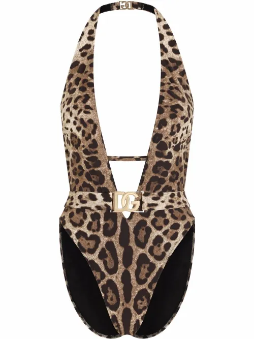Maillot de bain à imprimé léopard - Dolce & Gabbana - Modalova