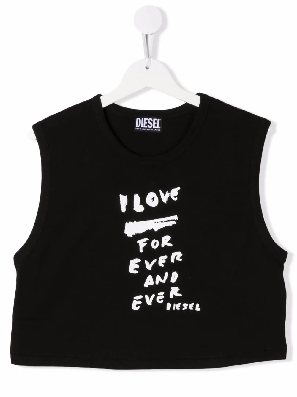 

Diesel Kids I Love Forever tank top - Black