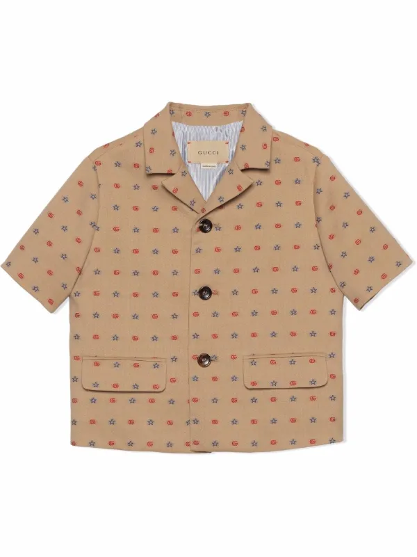 Gucci Kids Double G stars twill jacket 