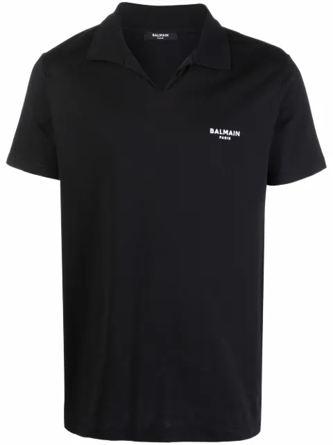 Balmain wingtip-collar cotton T-shirt