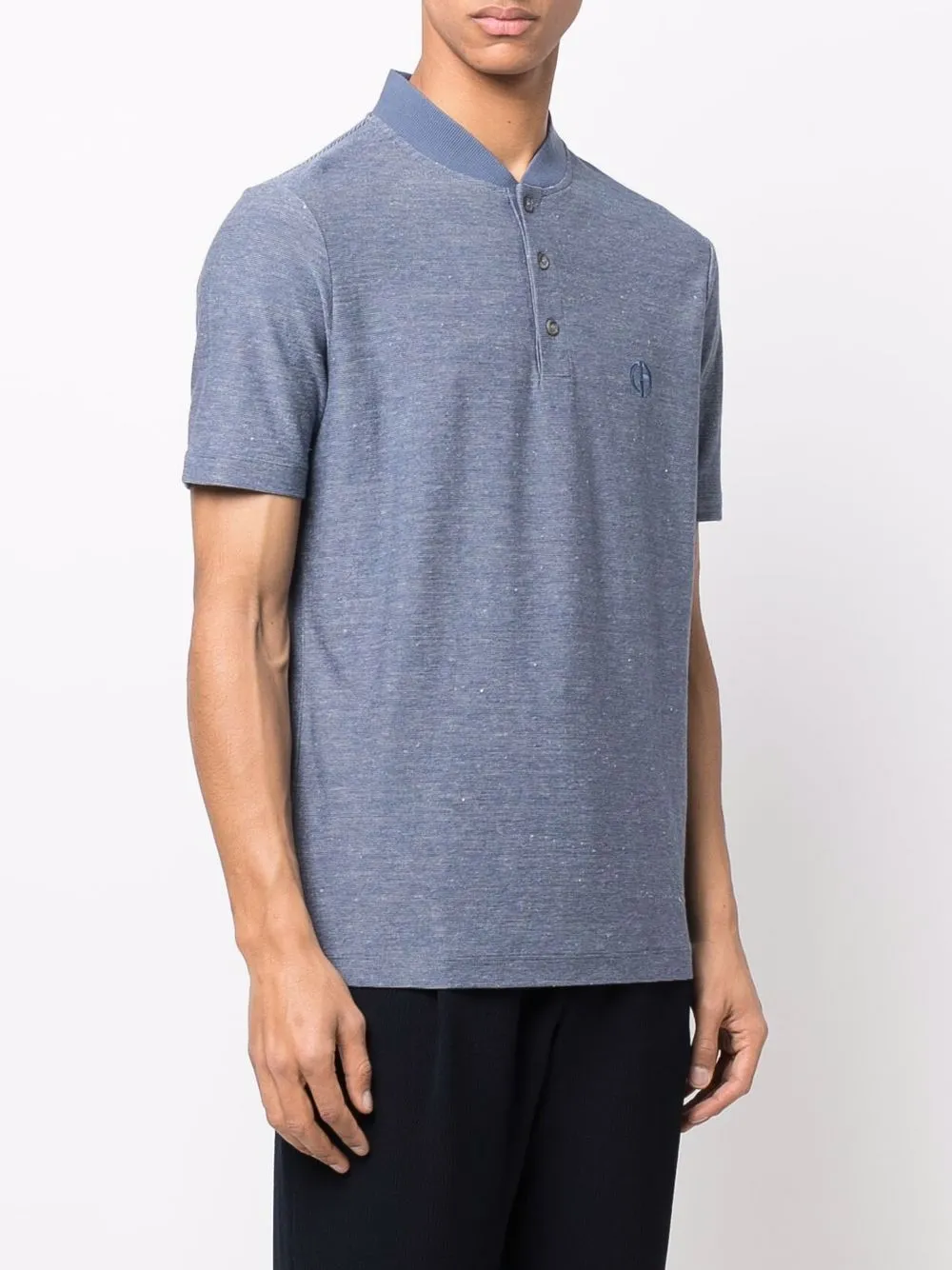 Armani bandcollar Polo Shirt Farfetch