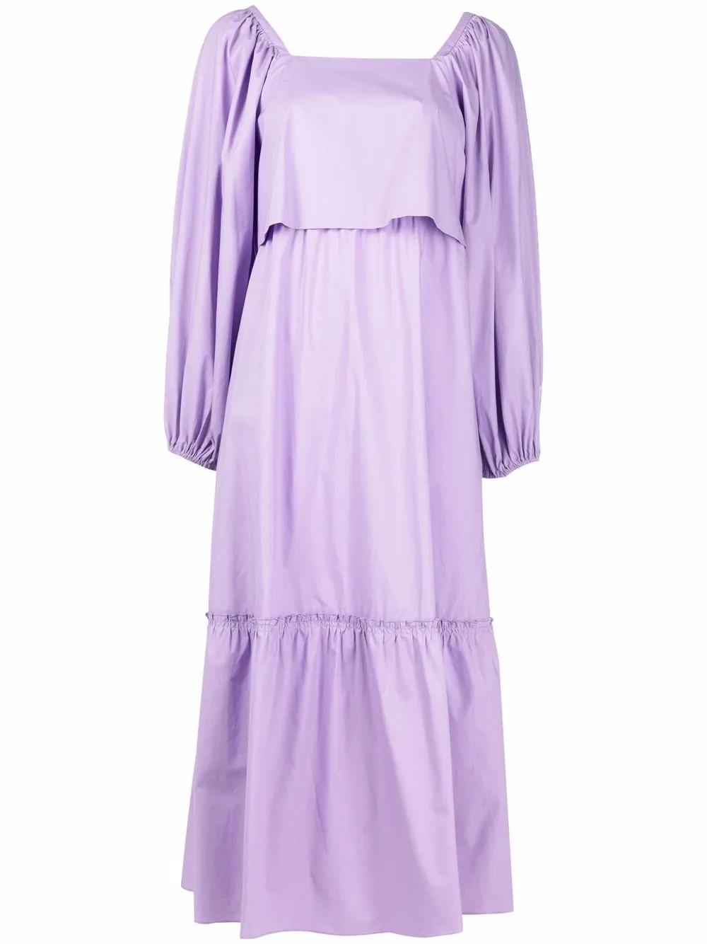 

Dorothee Schumacher vestido con cuello cuadrado - Morado