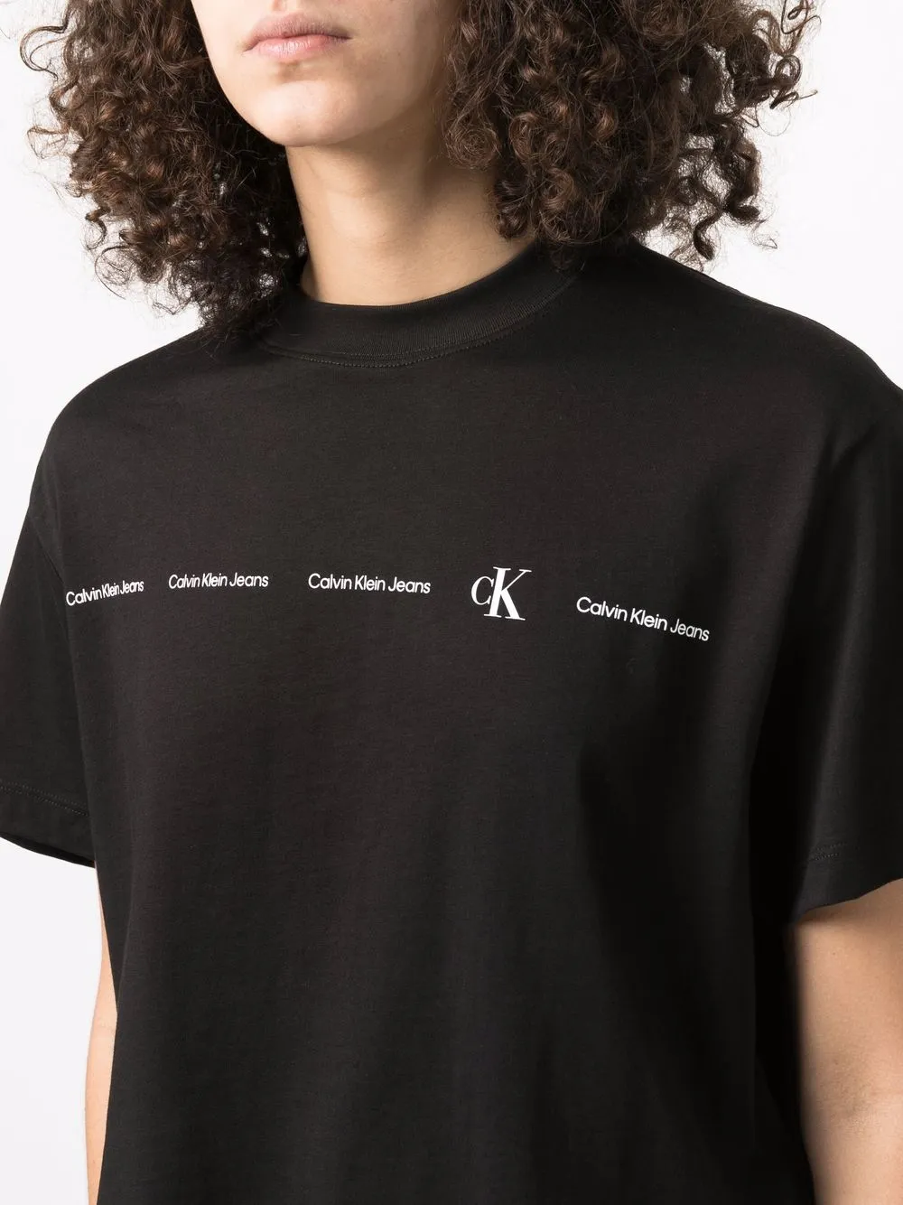 фото Calvin klein jeans укороченная футболка с логотипом