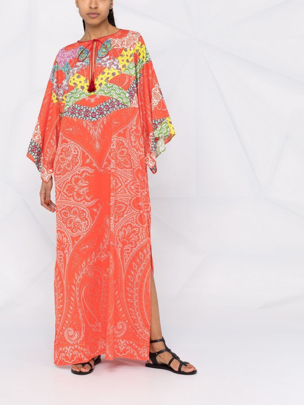 фото Etro платье-кафтан с принтом пейсли
