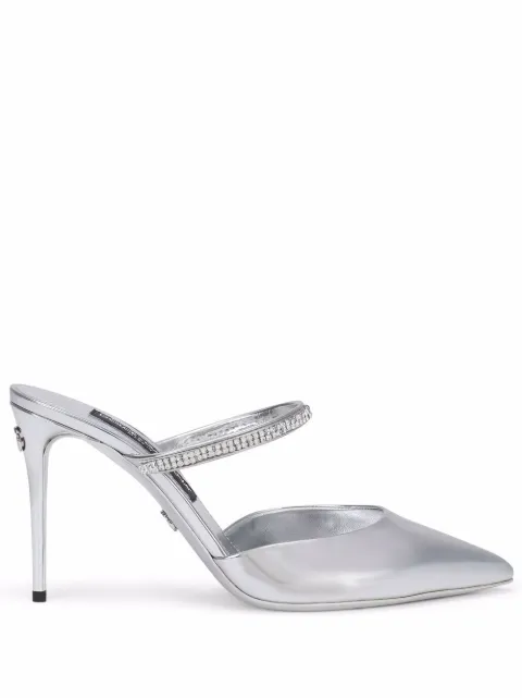 Dolce & Gabbana crystal-embellished pointed-toe mules