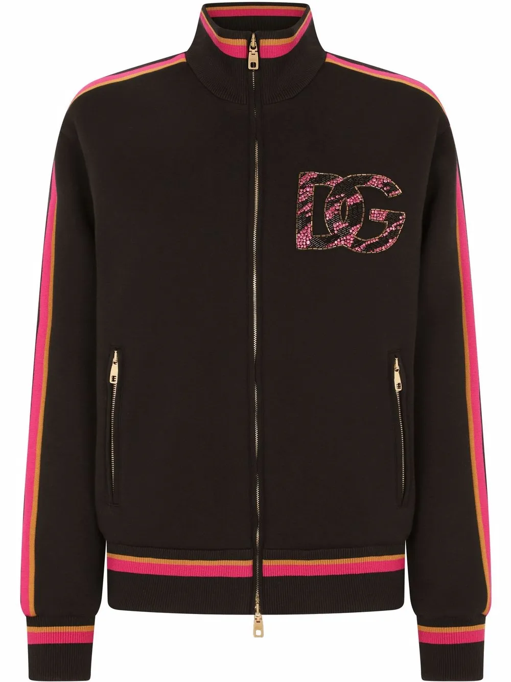 

Dolce & Gabbana logo-detail zip-fastening jacket - Black