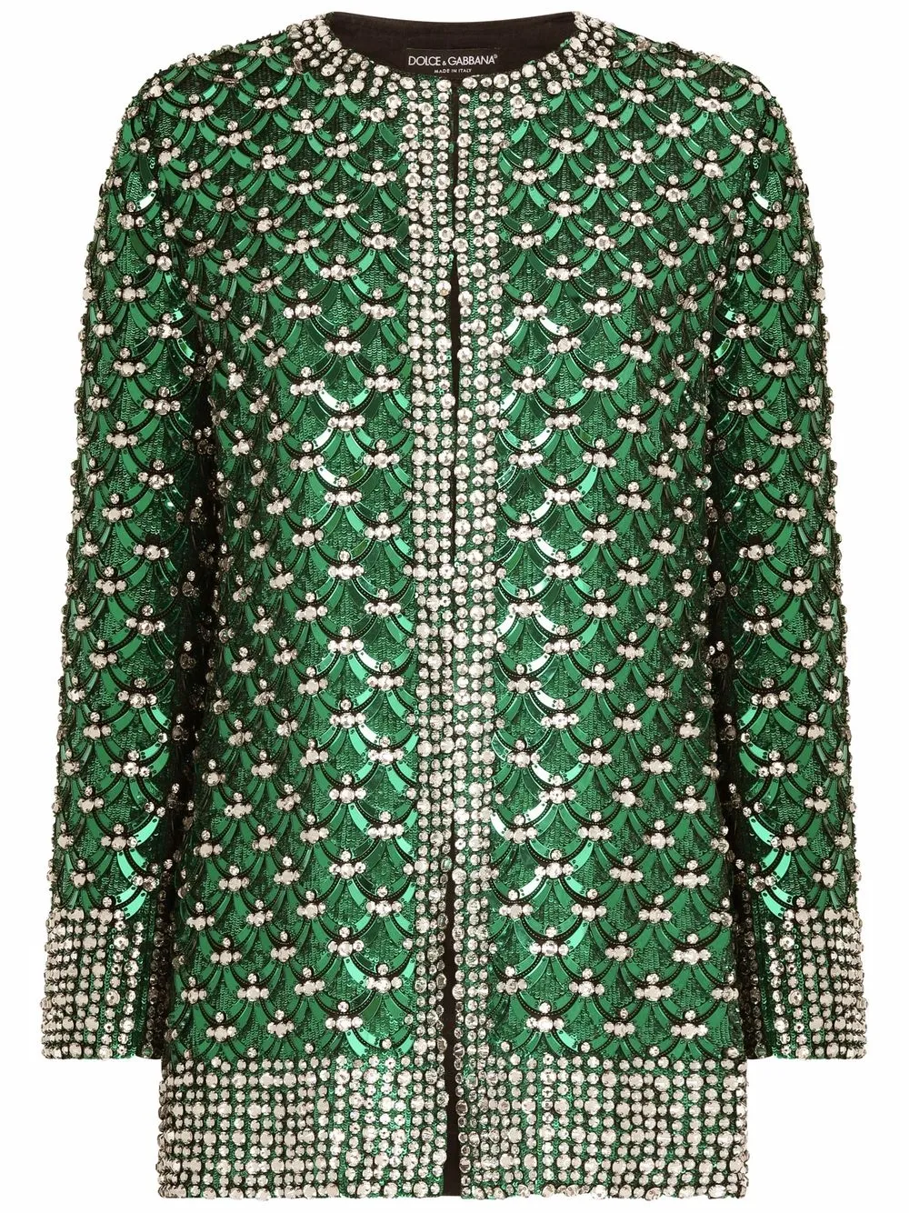 

Dolce & Gabbana chamarra con detalles de cristal - Verde
