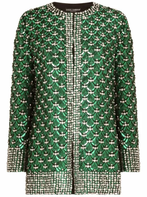 Dolce & Gabbana udsmykket jakke med åben front
