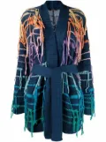 Canessa tassel-detail belted cardigan - Blue