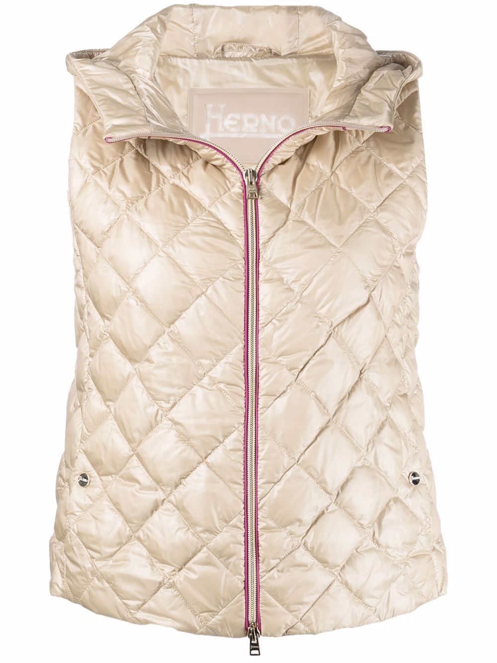 

Herno diamond-quilted glossy gilet - Neutrals