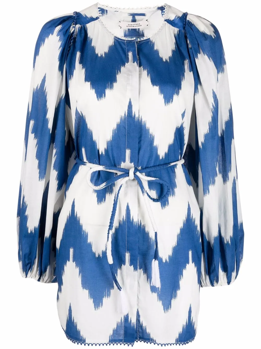 

Dorothee Schumacher zigzag tie-waist blouse - Blue