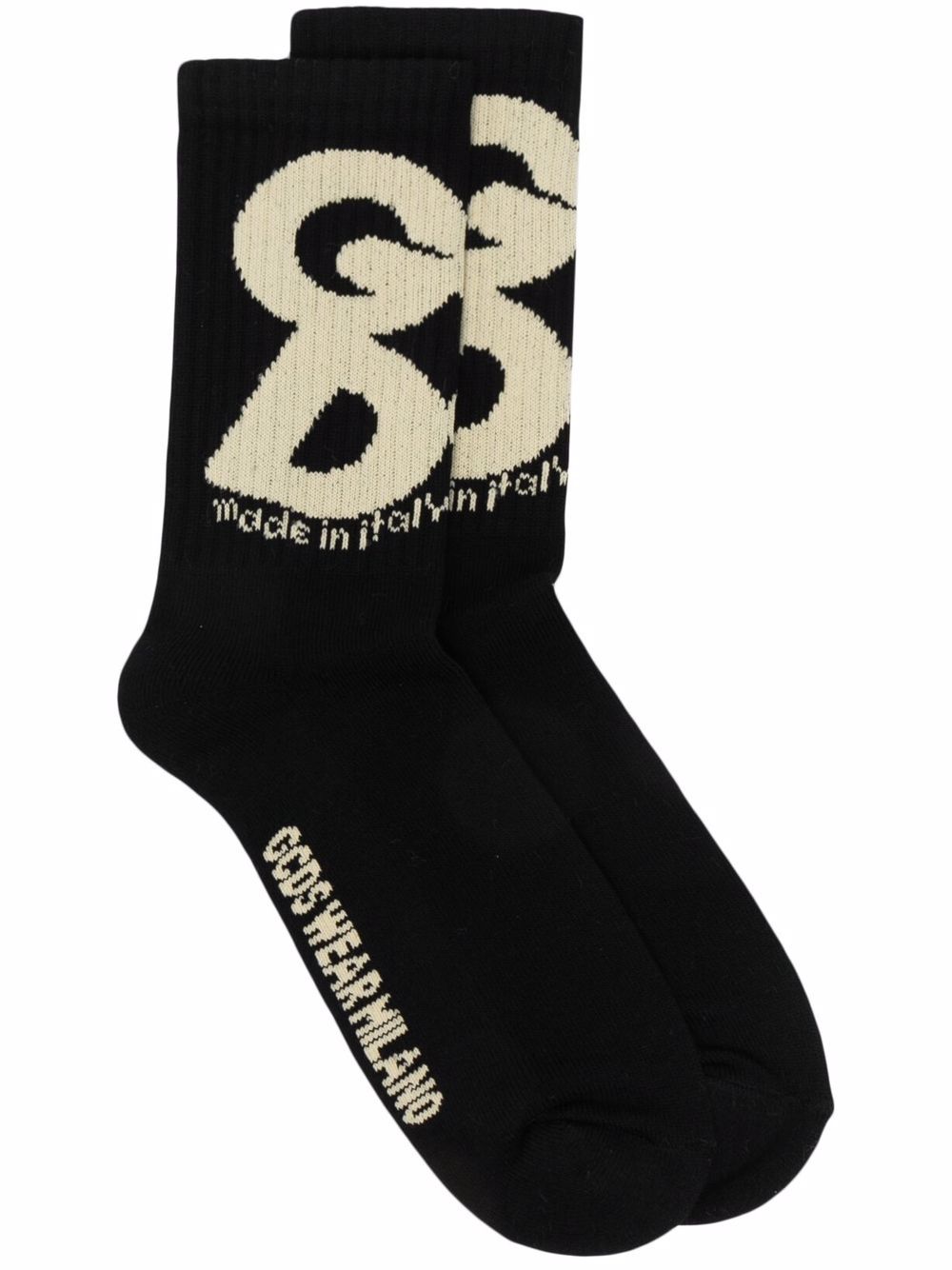 

Gcds calcetines con logo bordado - Negro