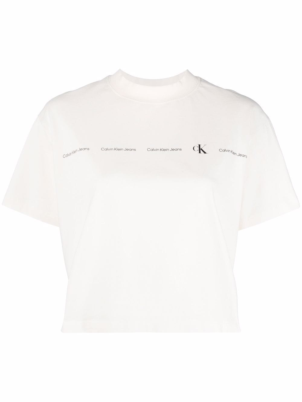 Calvin Klein Jeans cropped logo-print T-shirt
