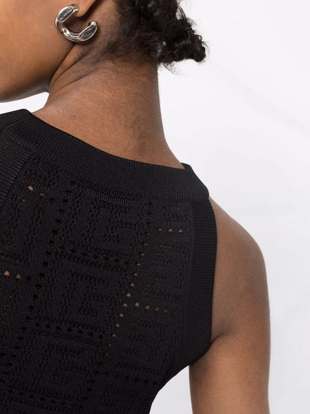 фото Balmain трикотажный топ с монограммой