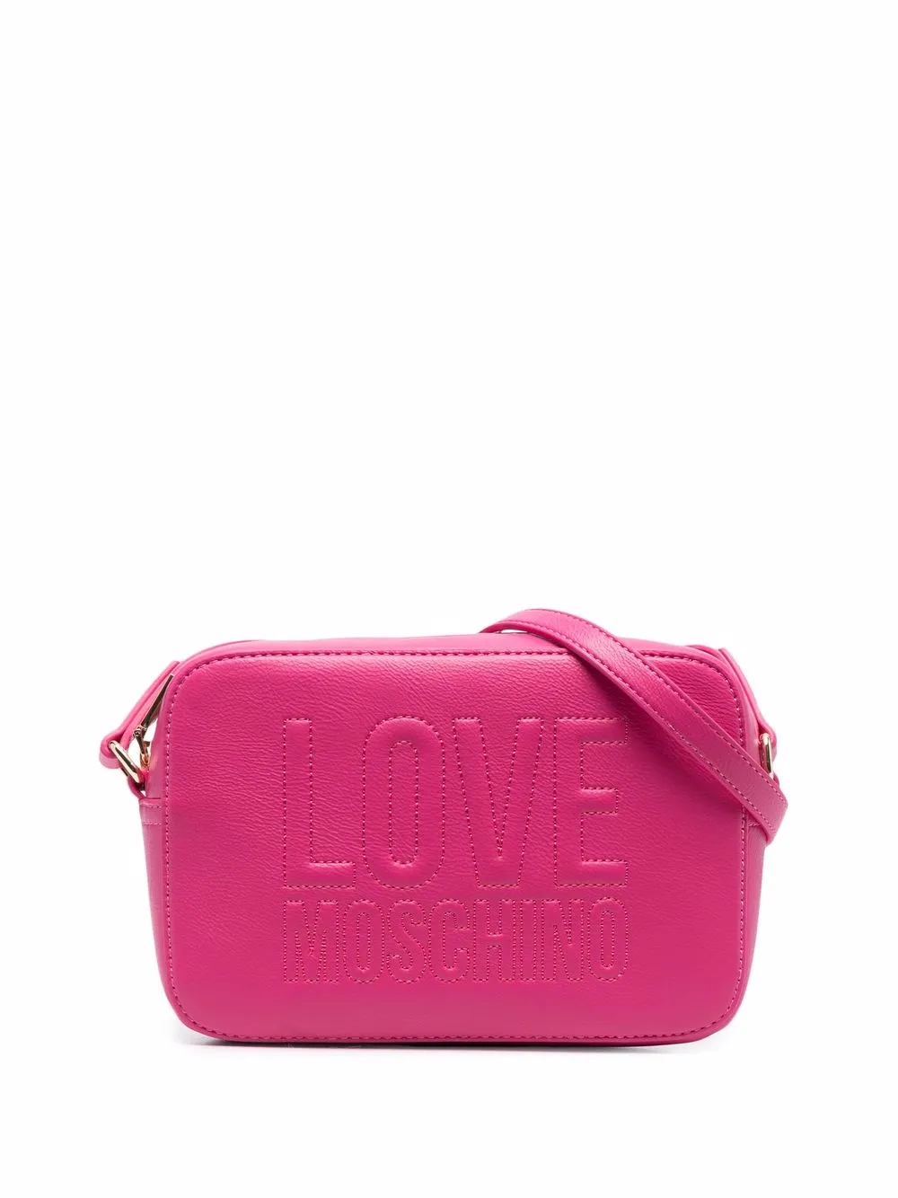 

Love Moschino bolsa crossbody con logo en relieve - Rosado