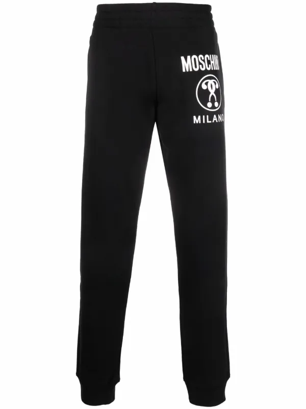 Shop Moschino logo-print track pants 