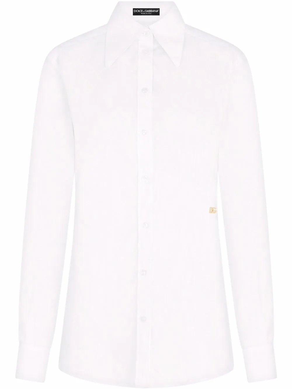 

Dolce & Gabbana cotton poplin longline shirt - White