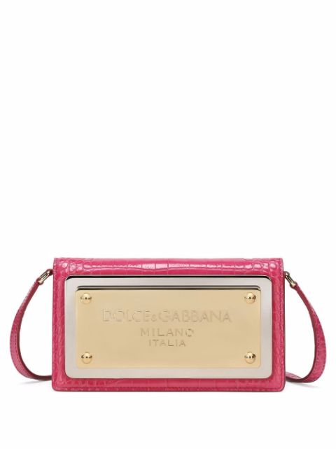 Dolce & Gabbana logo-tag leather phone bag Women