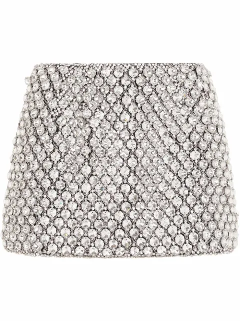 Dolce & Gabbana falda corta con detalles de cristal