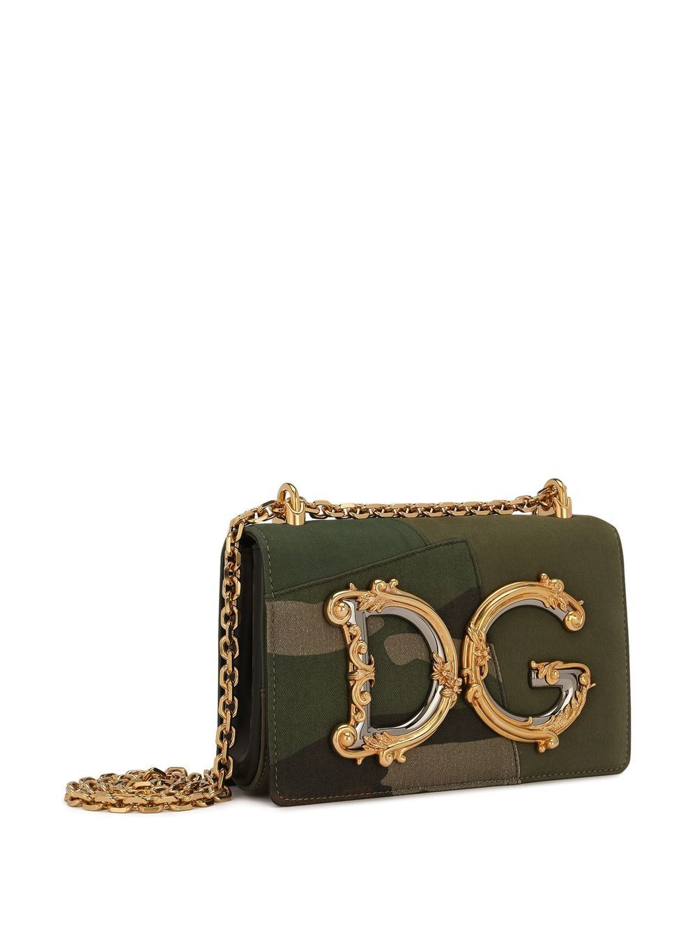 Shop Dolce & Gabbana Dg Girls Camouflage Shoulder Bag In Green