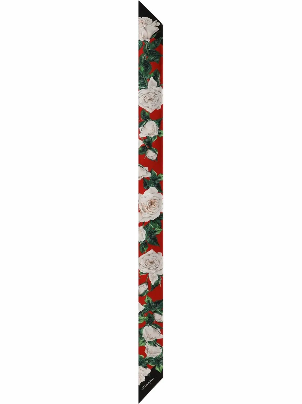 rose-print silk twill headscarf