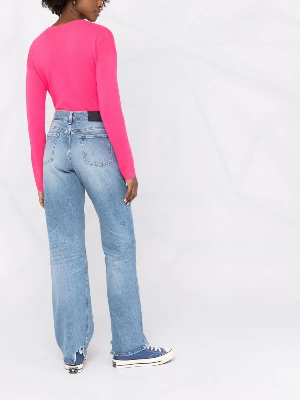 7 For All Mankind Tess distressed-hem 