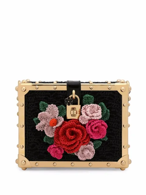 Dolce & Gabbana Dolce Box raffia top-handle bag