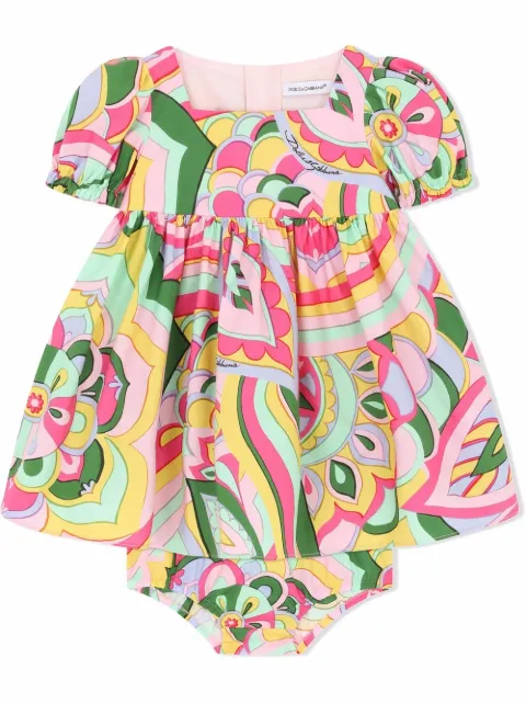 Dolce & Gabbana Kids Kleid mit grafischem Print